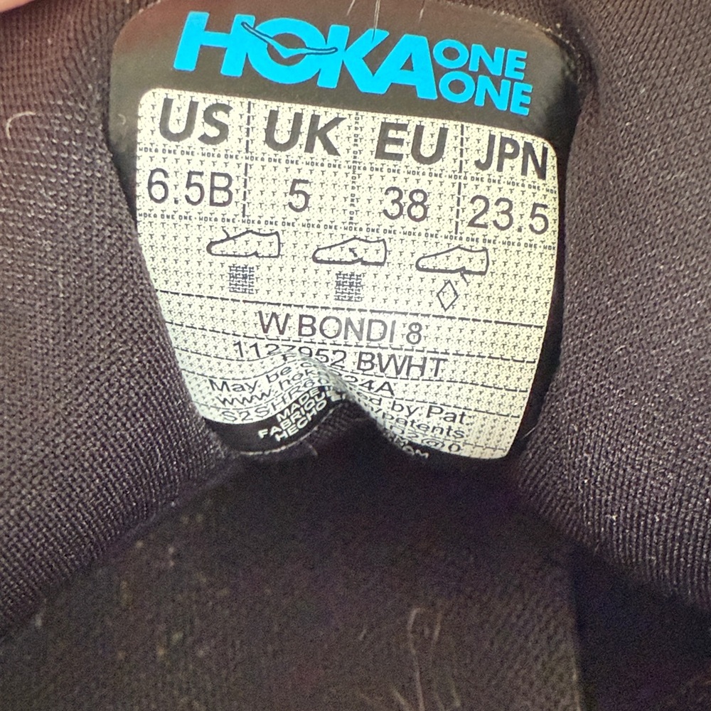 Hoka Bondi 8 Black and Silver Running Shoes - Picture 5 of 7